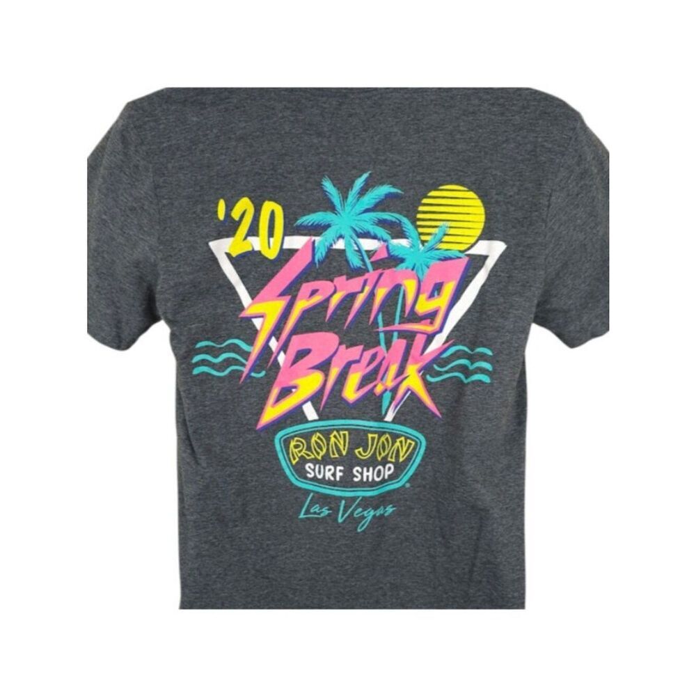 Ron Jon Surf Shop T Shirt Mens Size Medium Gray Spring Break Las Vegas Surfer